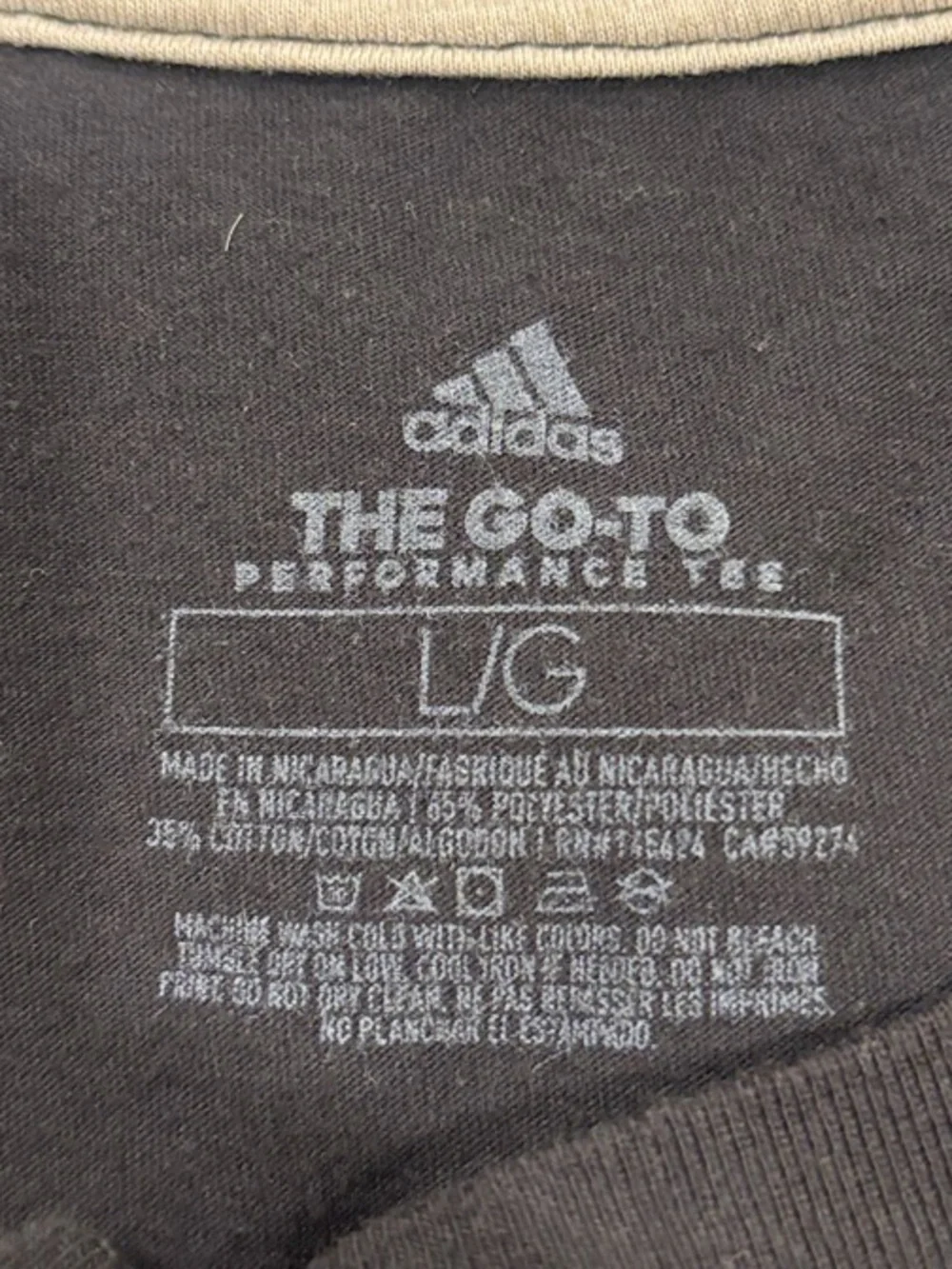 adidas Large Black Short Sleeve Tee with White New York Cart Graphic